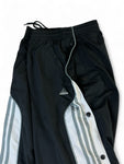 Adidas Jogginghose 2004 Snap Pants Breit Geschnitten Schwarz Weiß XL