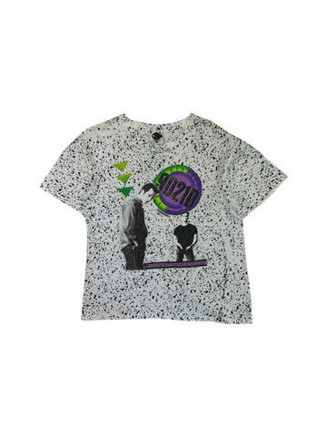 Vintage Spelling Ent Inc Shirt 90s Beverly Hills 90210 Single Stitch Made In Malta Weiß Schwarz XL