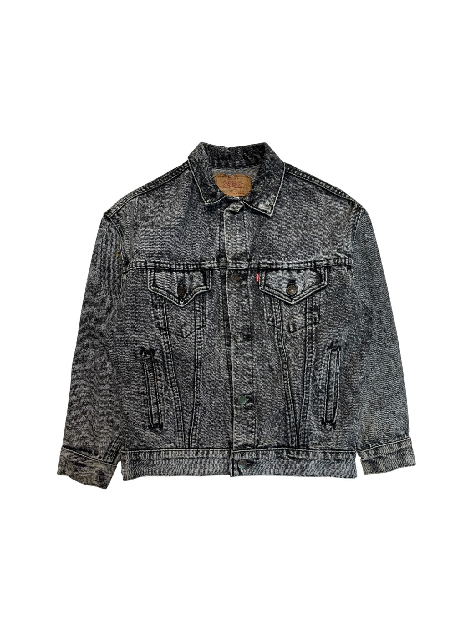 1987 Levis Trucker Jacket Made In USA Grau S-M - RareRags