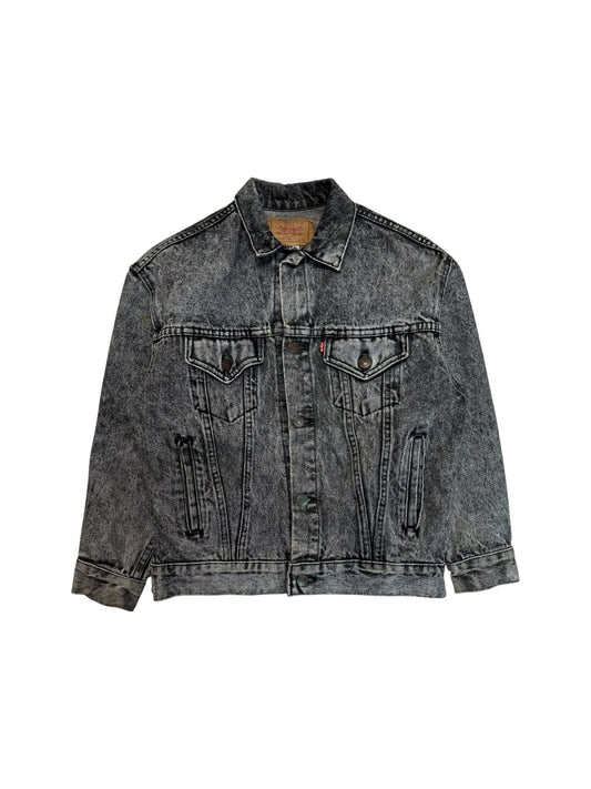 1987 Levis Trucker Jacket Made In USA Grau S-M
