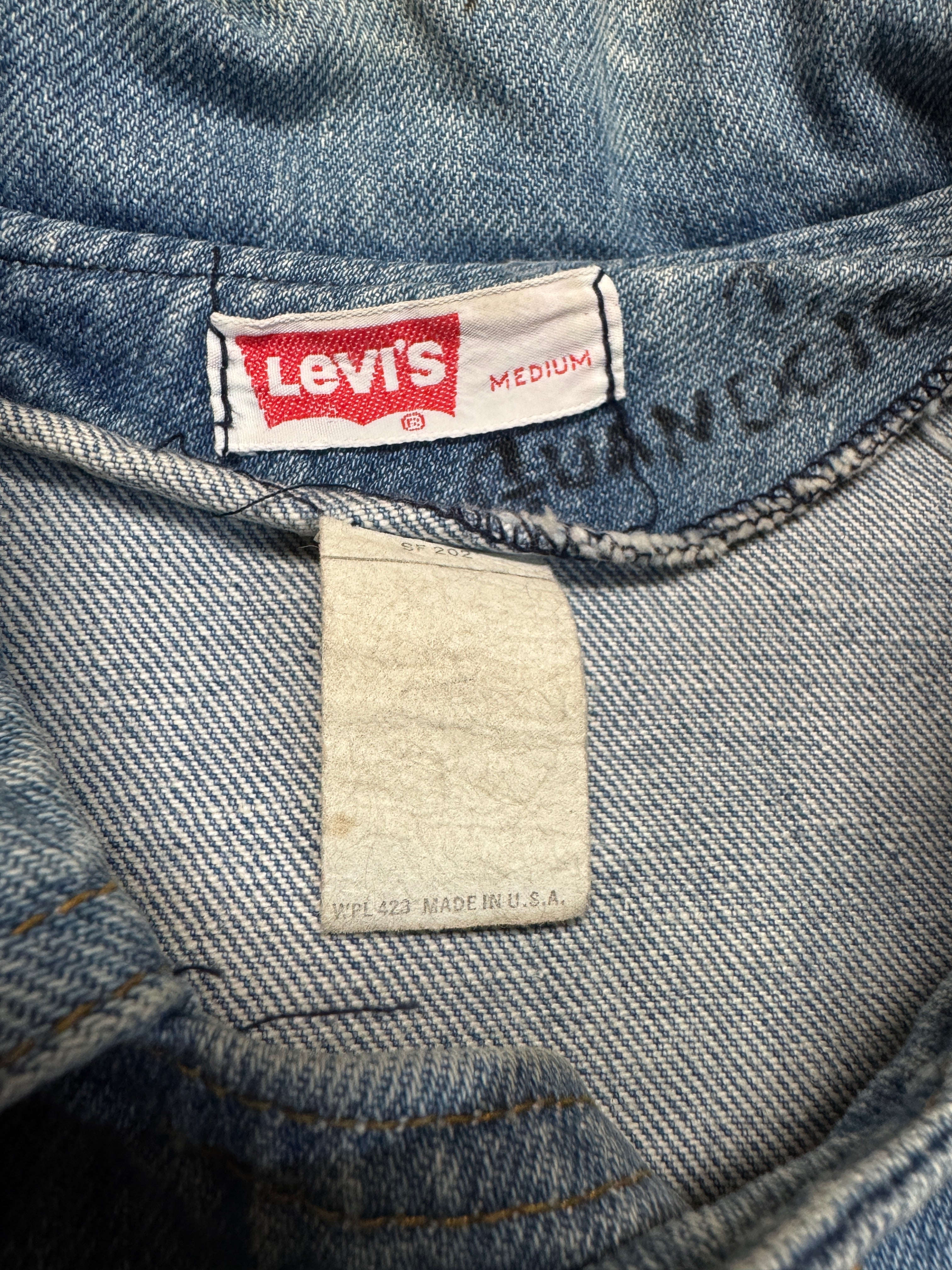 70s Levi’s Orange Tab Safari Chore Jacket 645 Made In USA Blau M - RareRags