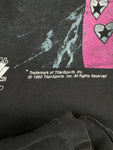 Vintage WWE Shirt 1992 Bret Hart Hitman WWF Paperthin Single Stitch Schwarz M-L