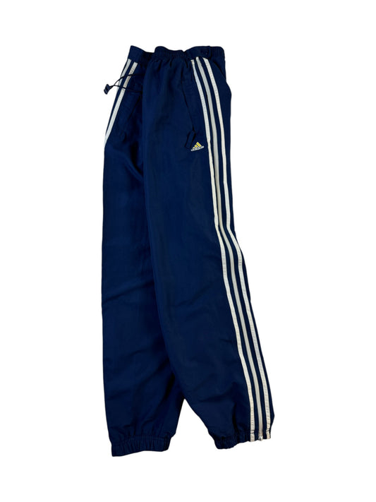 Vintage Adidas Damen Jogginghose Late 90s Zip Leg Dunkelblau Gelb (40) M
