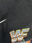 Vintage WWE Shirt 1992 Bret Hart Hitman WWF Paperthin Single Stitch Schwarz M-L