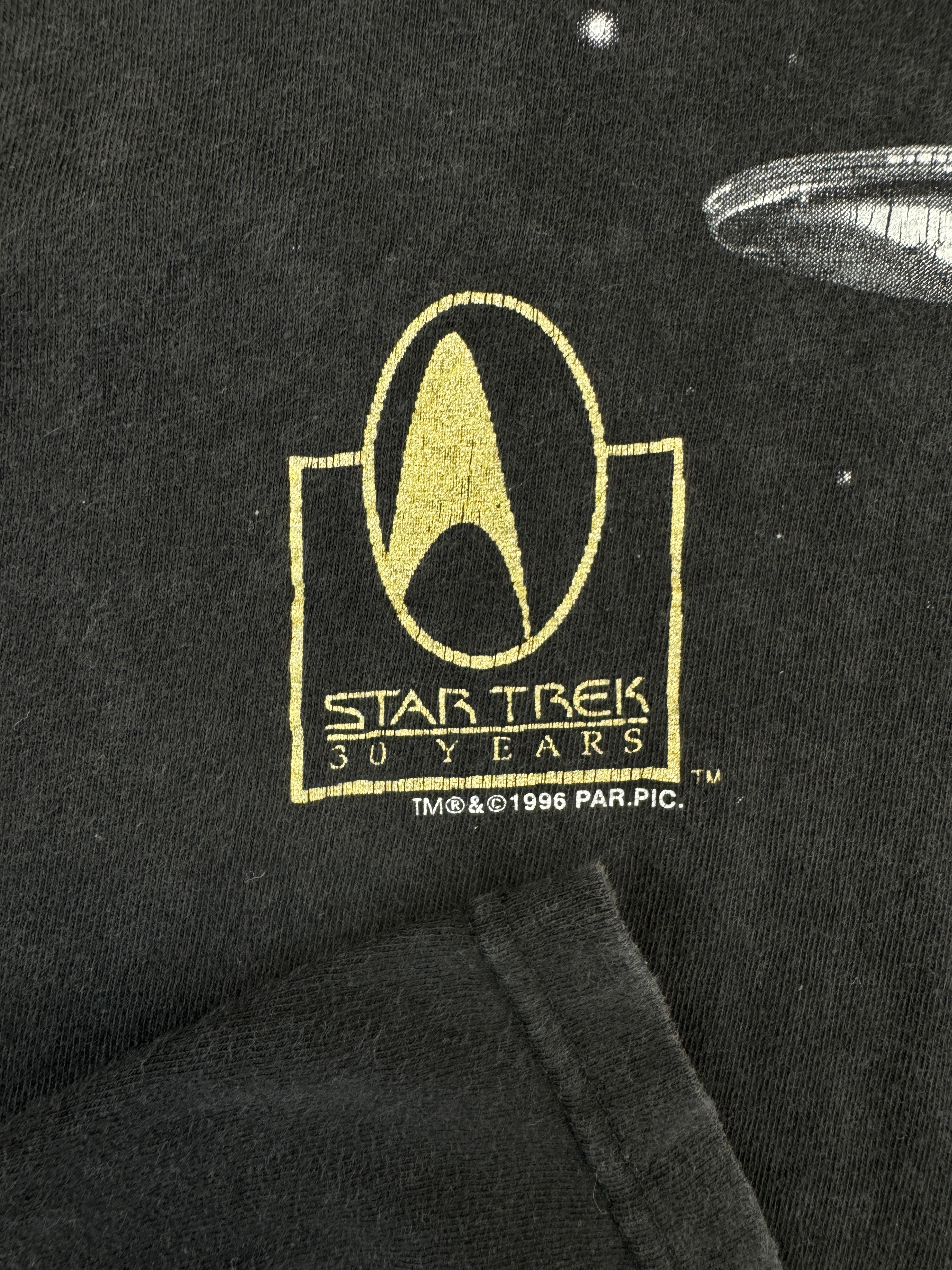 Vintage Champ Shirt 1996 Star Trek 30 Years Schwarz XXL
