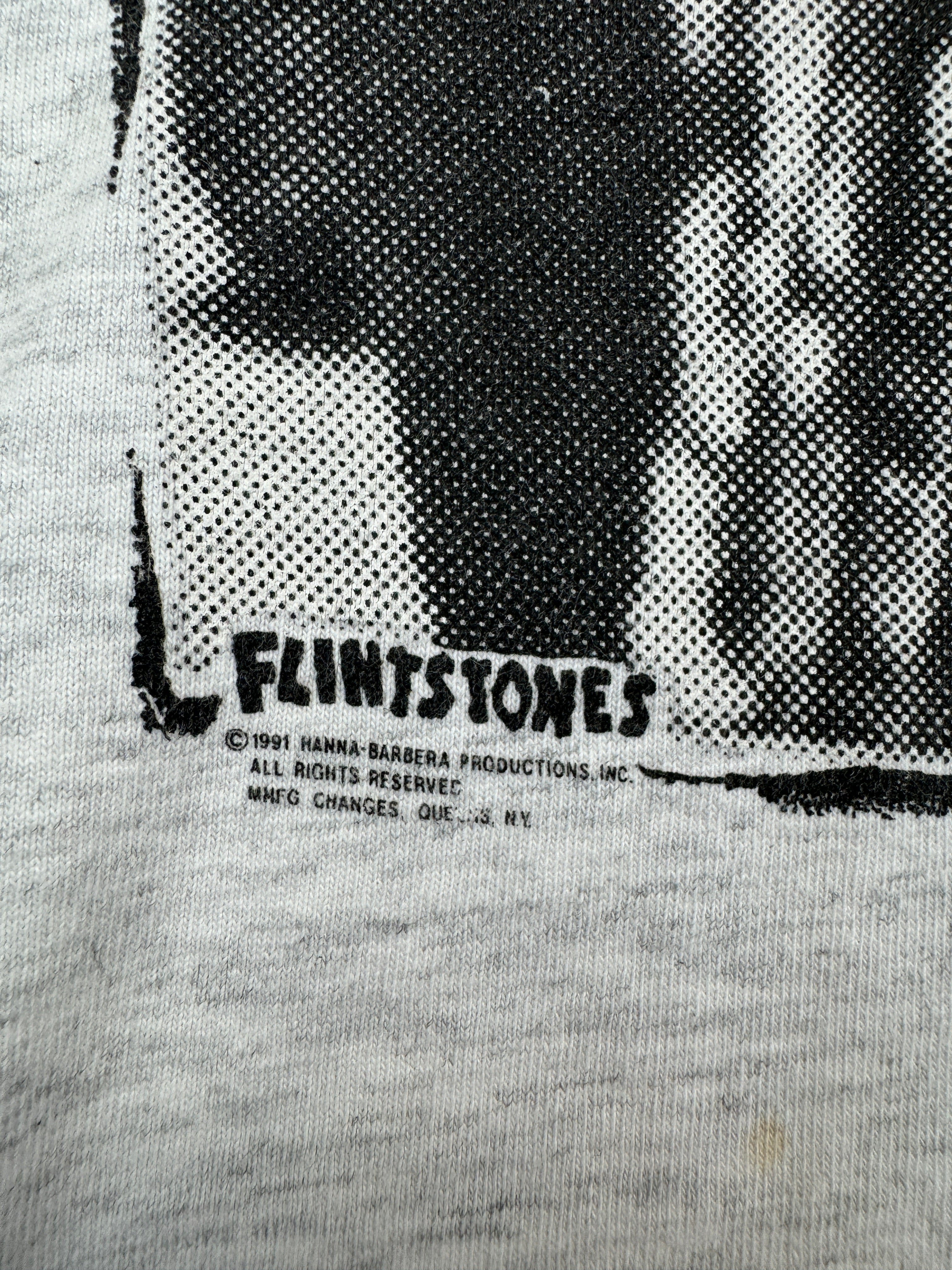 Vintage Changes Shirt 1991 Flintstones "Tour de Bedrock" Made In USA Single Stitch Grau XL