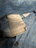 70s Levis Western Hemd Orange Tab 73 Made In USA Blau 16 M-L - RareRags