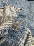 70s Levis Western Hemd Orange Tab 73 Made In USA Blau 16 M-L - RareRags