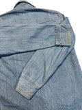 70s Levis Western Hemd Orange Tab 73 Made In USA Blau 16 M-L - RareRags