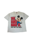Vintage Disney Shirt 90s Mickey Mouse "The ears have it!" Single Stitch Made In USA Grau XXL