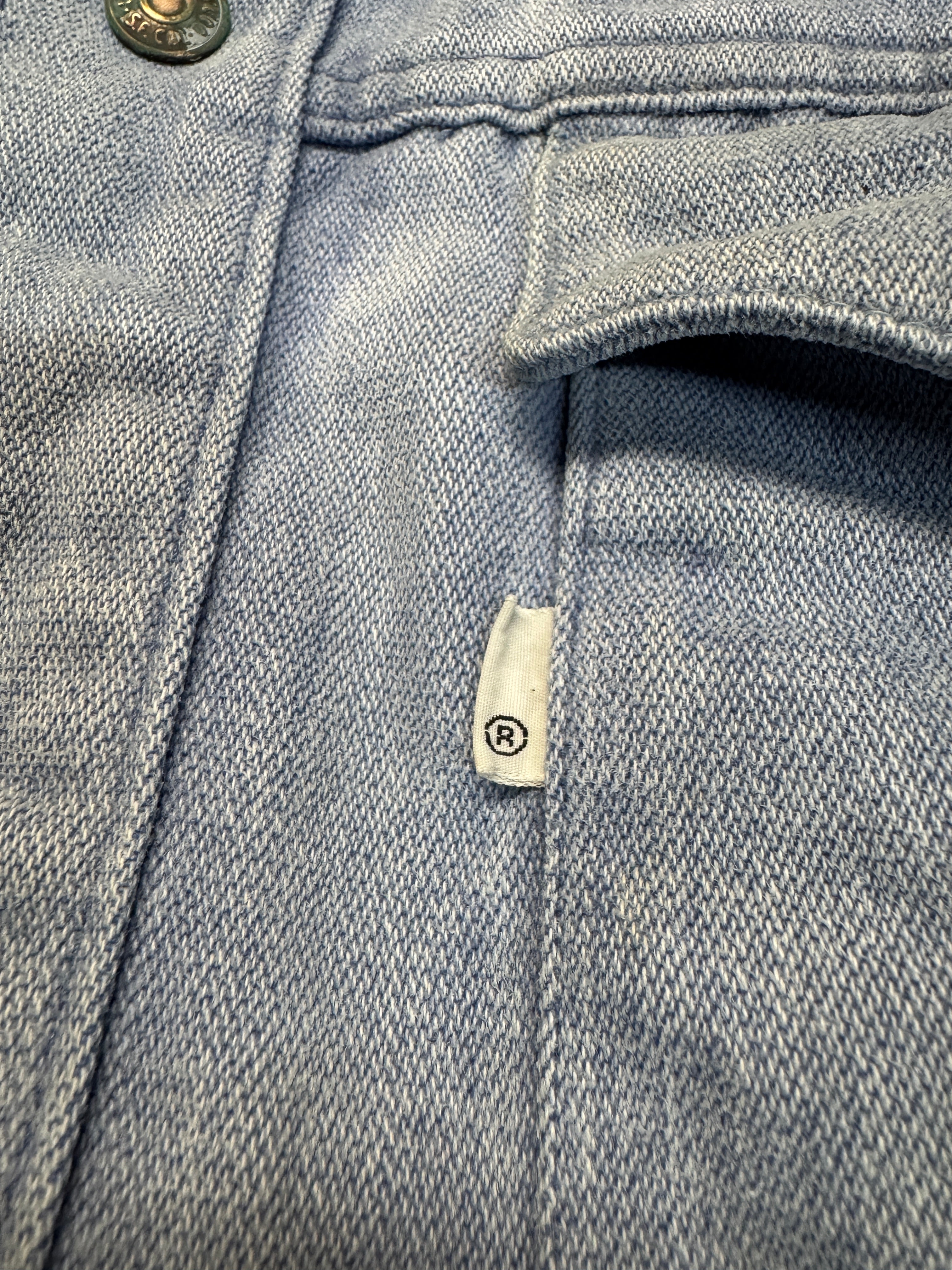 70s Levis Jeansjacke White Tab Snap Button Blau S-M - RareRags