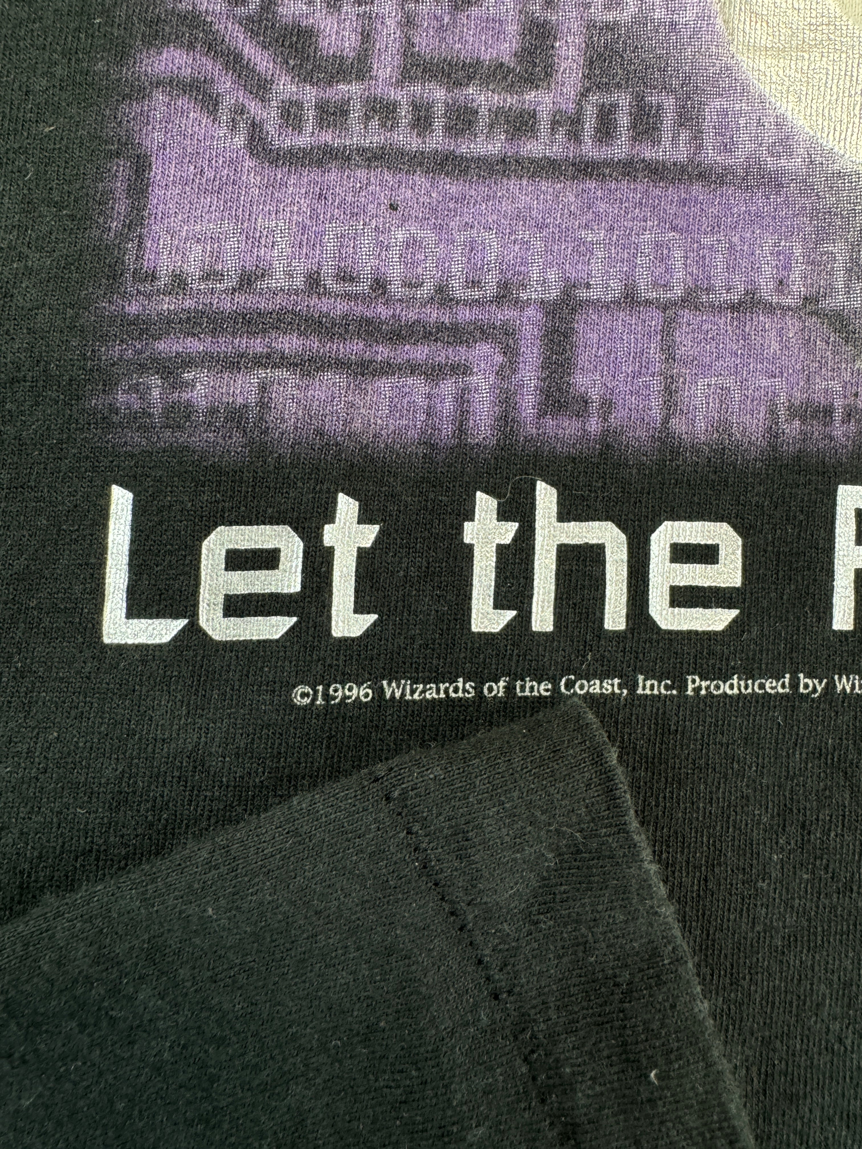 Vintage Fruit Of The Loom Shirt 1996 Net Runner Card Game Single Stitch Made In USA Schwarz XL