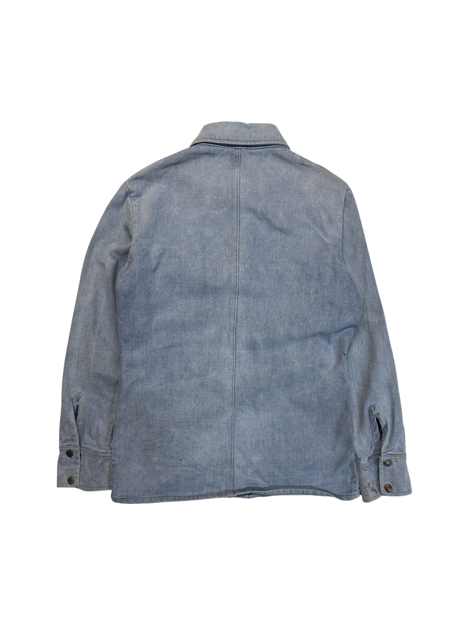 70s Levis Jeansjacke White Tab Snap Button Blau S-M - RareRags