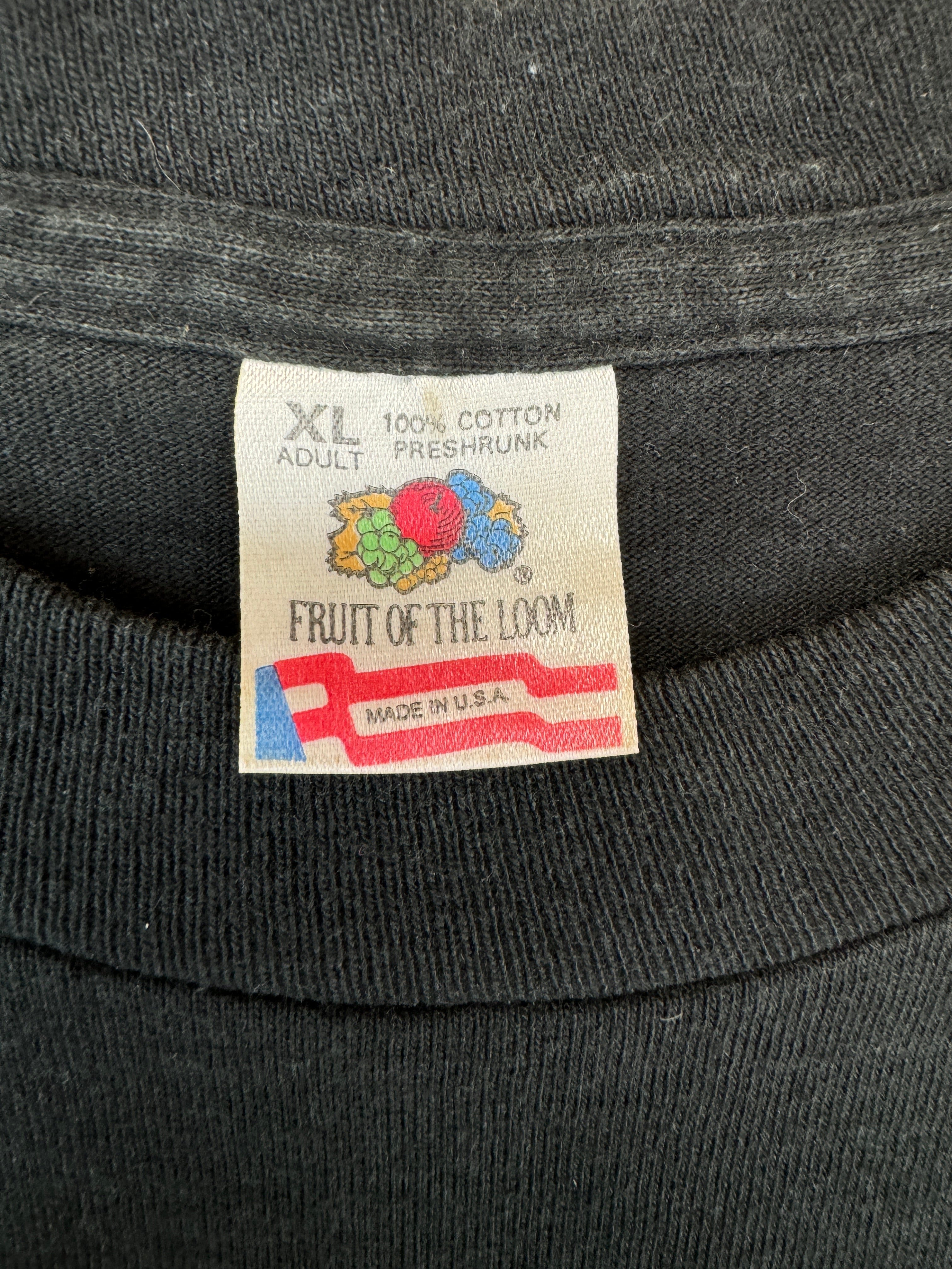 Vintage Fruit Of The Loom Shirt 1996 Net Runner Card Game Single Stitch Made In USA Schwarz XL