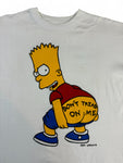 Vintage The Simpsons Shirt 90s Bart "Don't tread on me" Weiß M-L