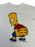 Vintage The Simpsons Shirt 90s Bart "Don't tread on me" Weiß M-L
