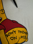 Vintage The Simpsons Shirt 90s Bart "Don't tread on me" Weiß M-L