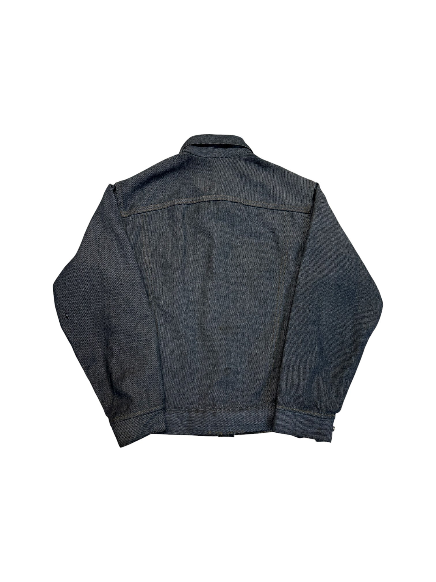 70s Levis Kids Faux Denim Jacket Grau/Schwarz 14 XXS-XS - RareRags