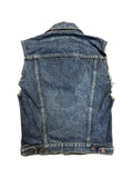 70s Levis Damen Cut-Off Jeansweste Blau 34 XS-S - RareRags