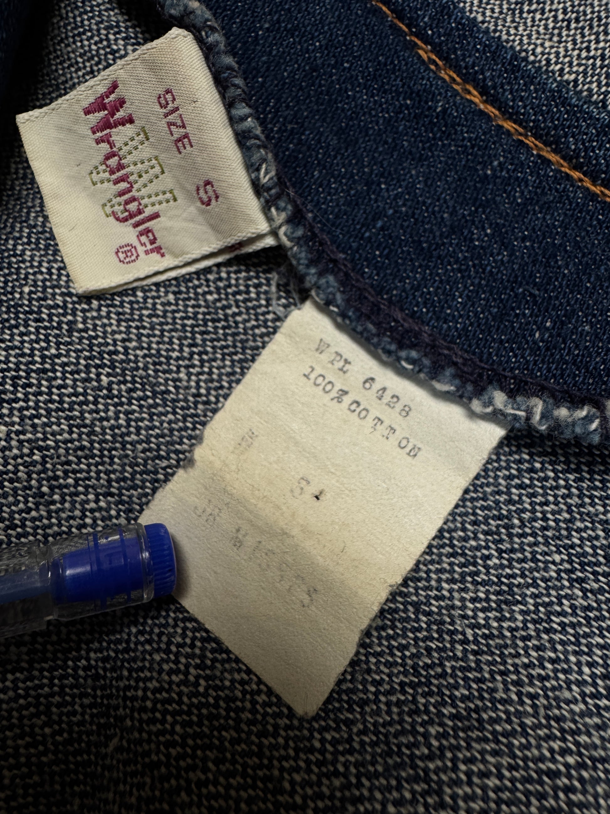 70s Wrangler Denim Blazer Junior Misses Blau S - RareRags