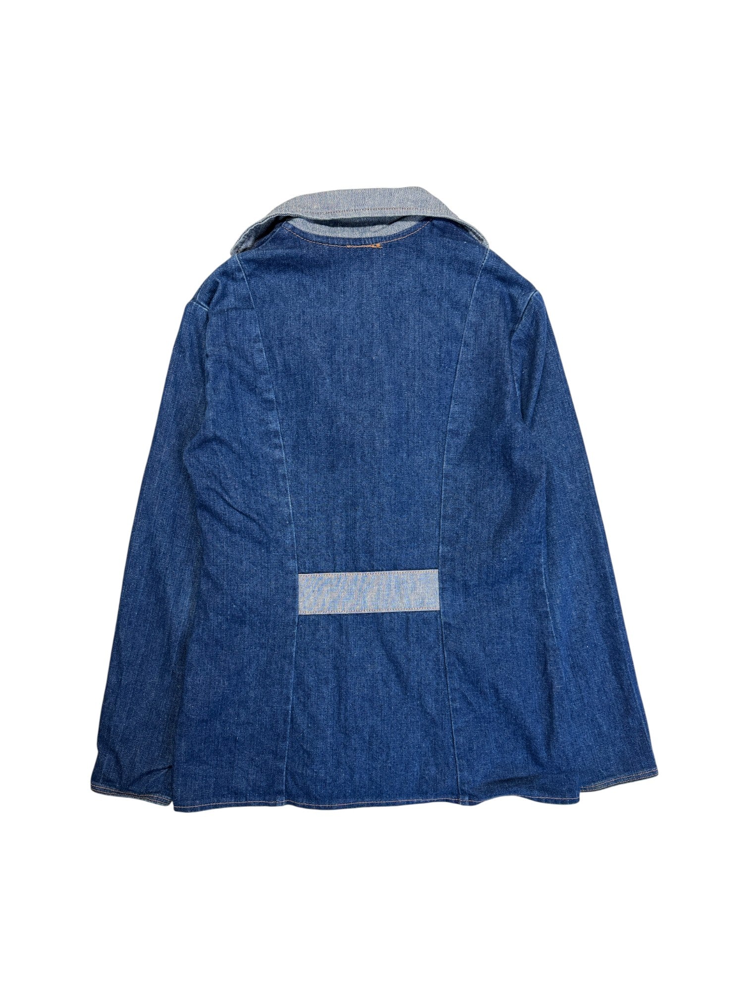 70s Wrangler Denim Blazer Junior Misses Blau S - RareRags