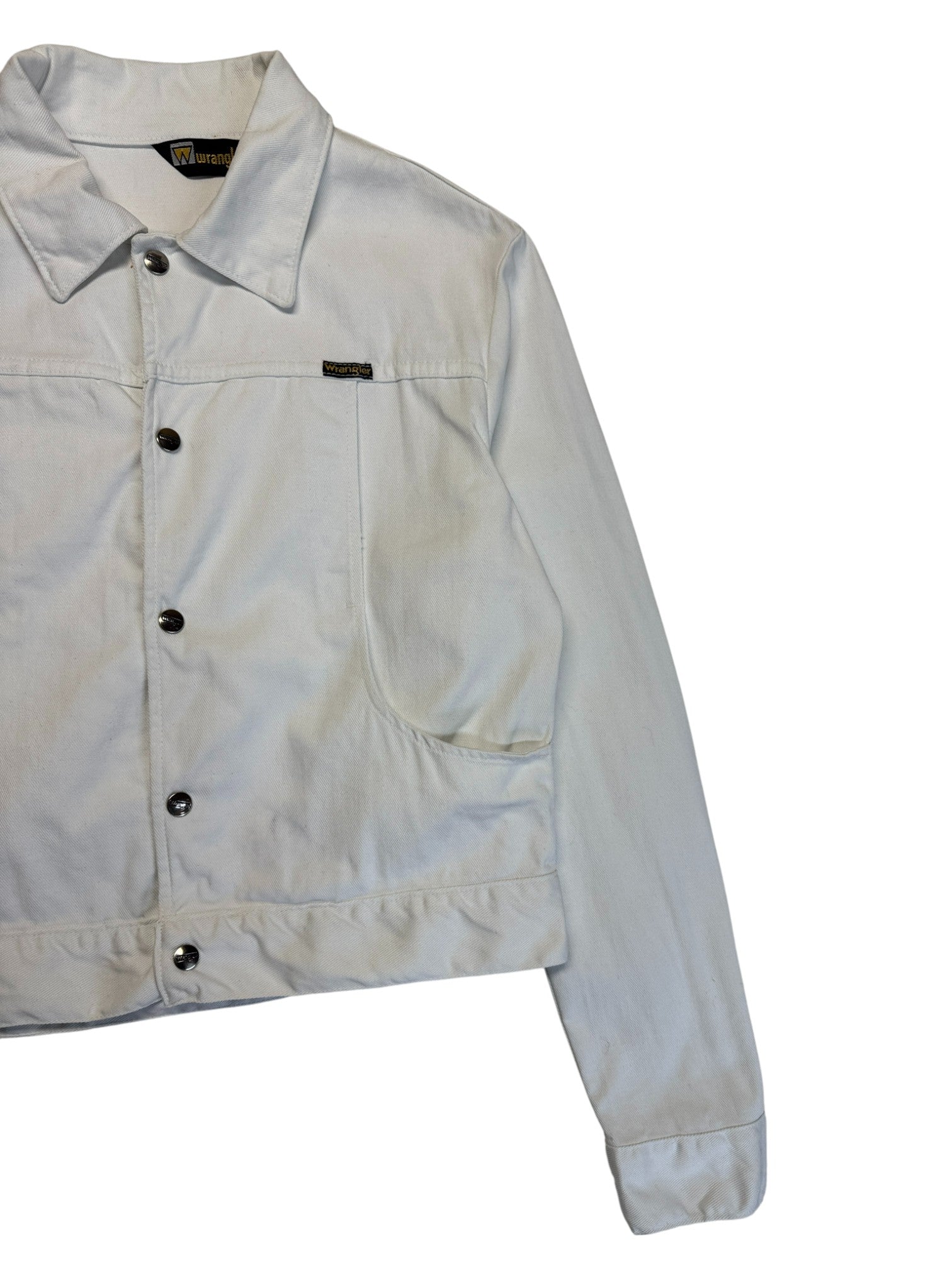 70s Wrangler Jeansjacke Weiß M - RareRags