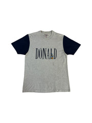 Vintage Disney Shirt 90s Donald Stick Grau Dunkelblau M