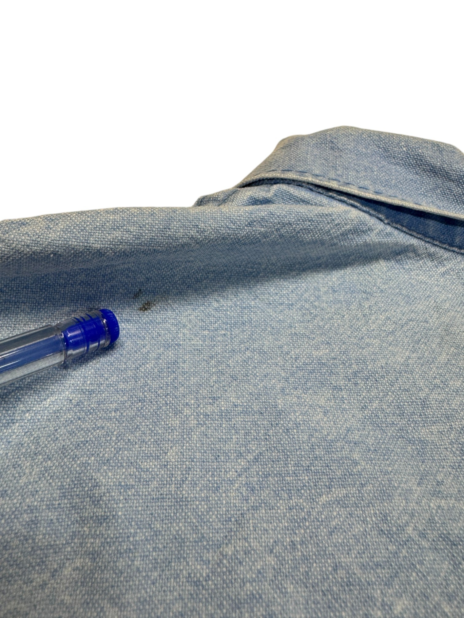80s Levis Faux Denim Trucker Jacket White Tab 273 Made In France Hellblau 38 S - RareRags