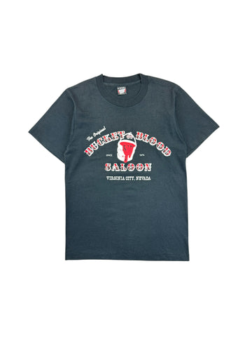Vintage Screen Stars Shirt 90s "Bucket of Blood Saloon" Single Stitch Made In USA Schwarz M