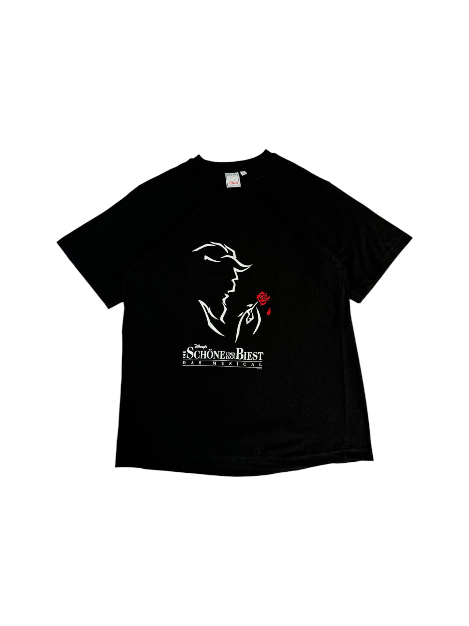 Vintage Disney Shirt 90s "Die Schöne und das Biest"-Musical Schwarz L