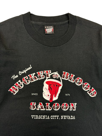 Vintage Screen Stars Shirt 90s "Bucket of Blood Saloon" Single Stitch Made In USA Schwarz M
