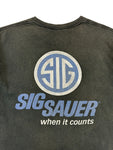 Sig Sauer Promo Shirt 00s "when it counts" Faded Schwarz M-L