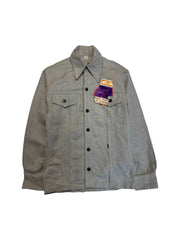 70s Wallys Flachs/Baumwolle Jacke Deadstock Meliert Creme Braun M - RareRags