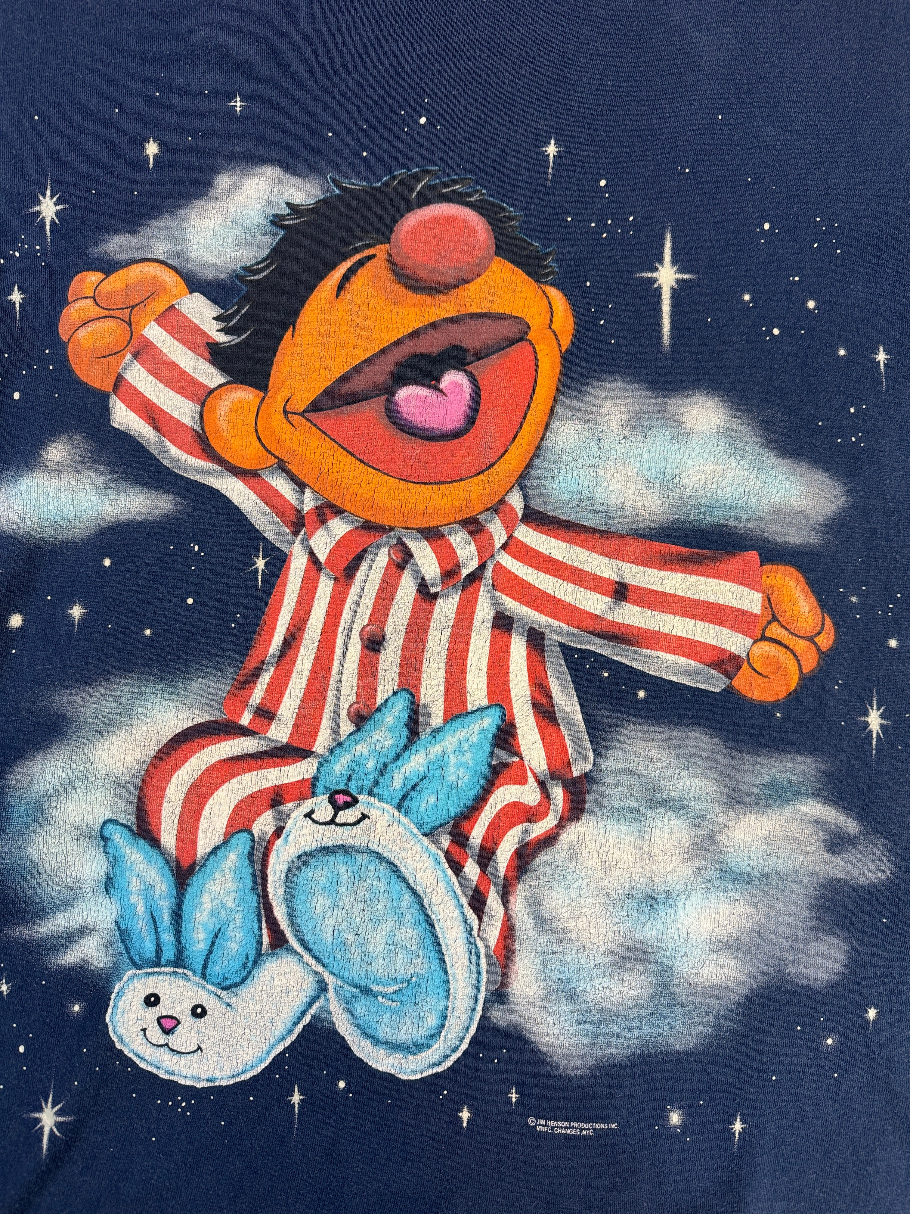 Vintage Changes Shirt 90s Jim Henson Sesamstraße Ernie Single Stitch Sleeve Made In USA Dunkelblau M