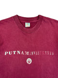 Vintage Fruit Of The Loom Promo Shirt 90s Putnam Investments Made In USA Single Stitch Rot L