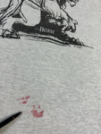 Vintage Fruit Of The Loom Shirt 90s "Die Schöne Und Das Biest" Disney Made In USA Single Stitch Grau XL