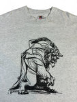 Vintage Fruit Of The Loom Shirt 90s "Die Schöne Und Das Biest" Disney Made In USA Single Stitch Grau XL