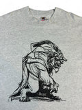 Vintage Fruit Of The Loom Shirt 90s "Die Schöne Und Das Biest" Disney Made In USA Single Stitch Grau XL
