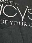 Vintage Fruit Of The Loom Promo Shirt 1992 "The magic of Macy's" Single Stitch Made In USA Schwarz XL