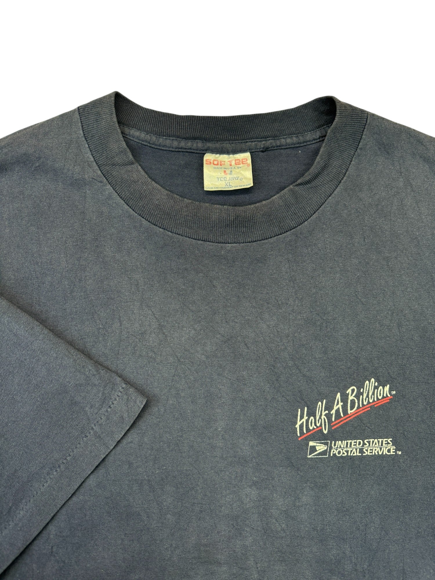 Vintage TeeJays Promo Shirt 90s United States Postal Service "Half a Billion" Single Stitch Made In USA Dunkelblau XL