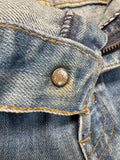 1977 Levis Schlaghose 622 Talon Zip Made In USA Blau W26 L34 - RareRags