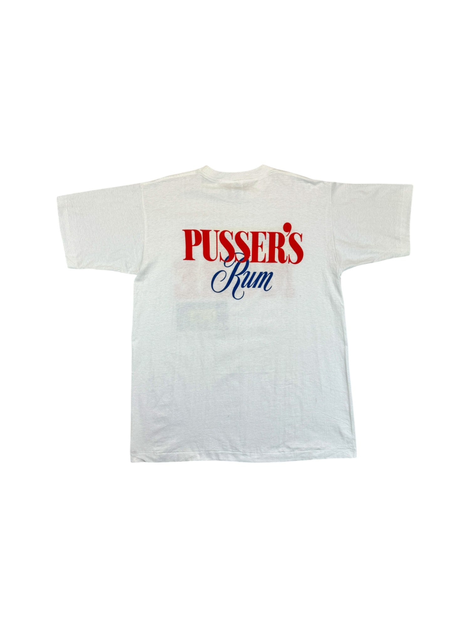 Vintage Promo Shirt 90s Pusser's Rum “YOU GET MORE OUT” Single Stitch Weiß L