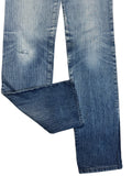 80s Levis Pinstripe Jeans White Tab Made In Belgium Blau S-M - RareRags