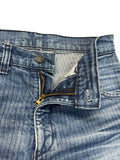 80s Levis Pinstripe Jeans White Tab Made In Belgium Blau S-M - RareRags