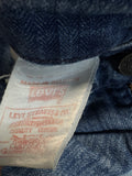80s Levis Pinstripe Jeans White Tab Made In Belgium Blau S-M - RareRags