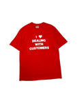 Vintage Hanes Shirt 90s Ford Credit "I <3 dealing with customers" Single Stitch Rot XL