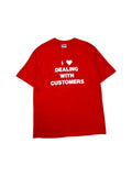 Vintage Hanes Shirt 90s Ford Credit "I <3 dealing with customers" Single Stitch Rot XL