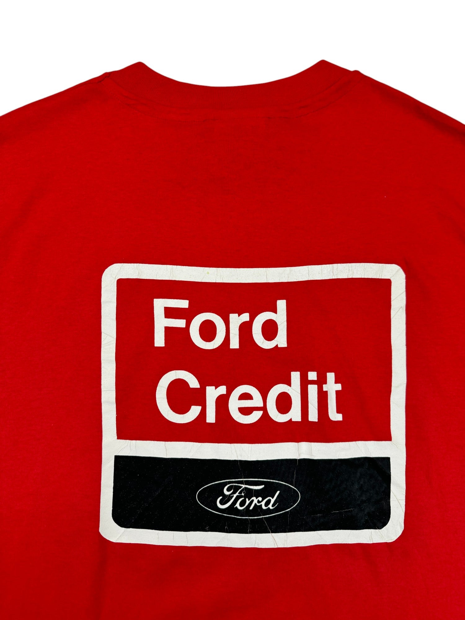 Vintage Hanes Shirt 90s Ford Credit "I <3 dealing with customers" Single Stitch Rot XL