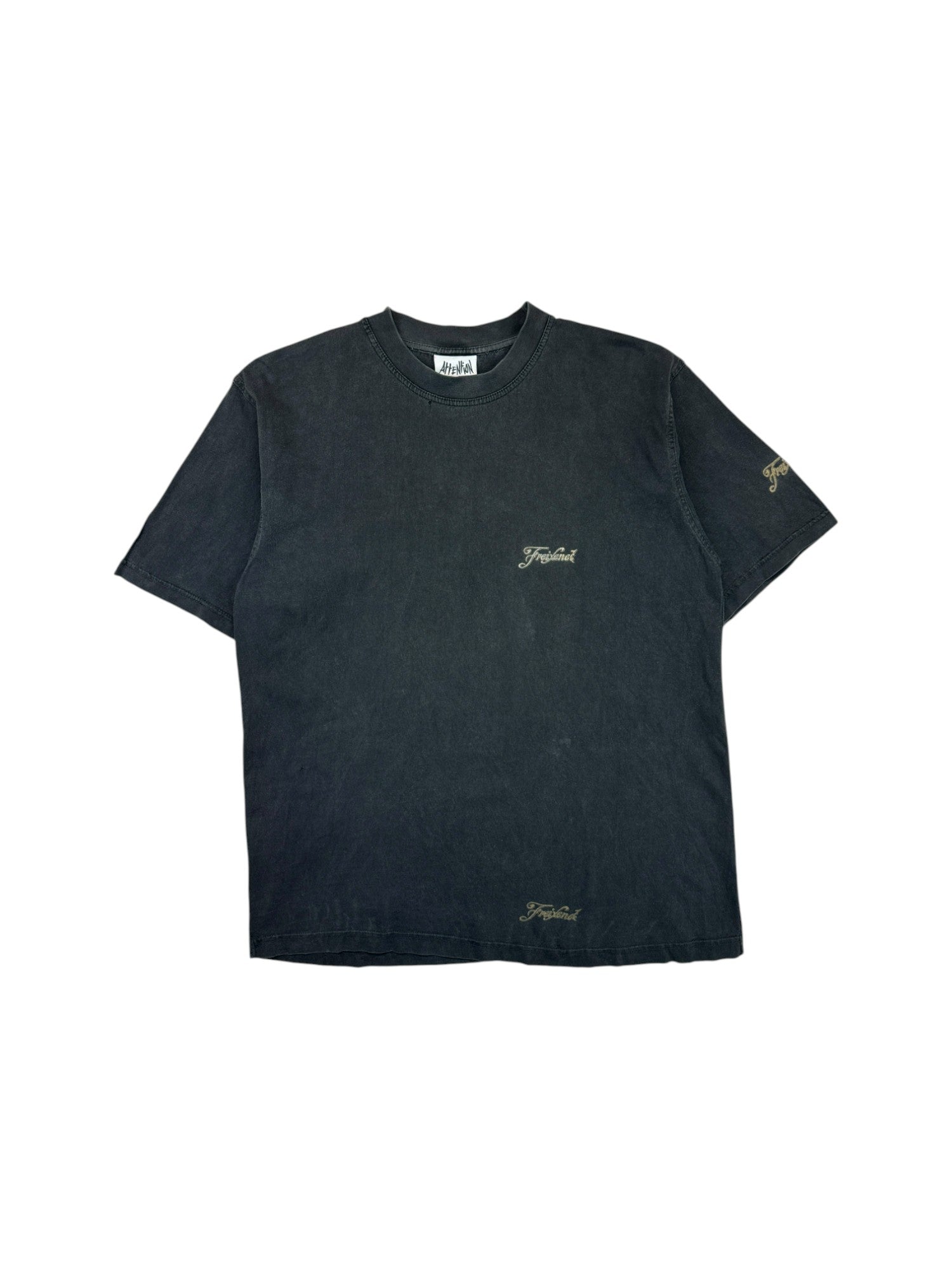 Vintage Attention Promo Shirt 90s Freixenet Ausgewaschen Schwarz XL