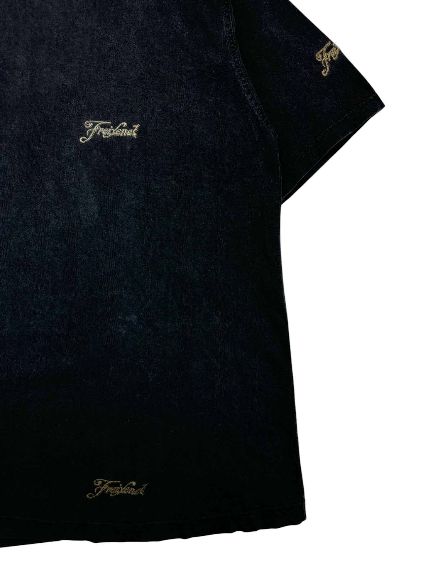 Vintage Attention Promo Shirt 90s Freixenet Ausgewaschen Schwarz XL